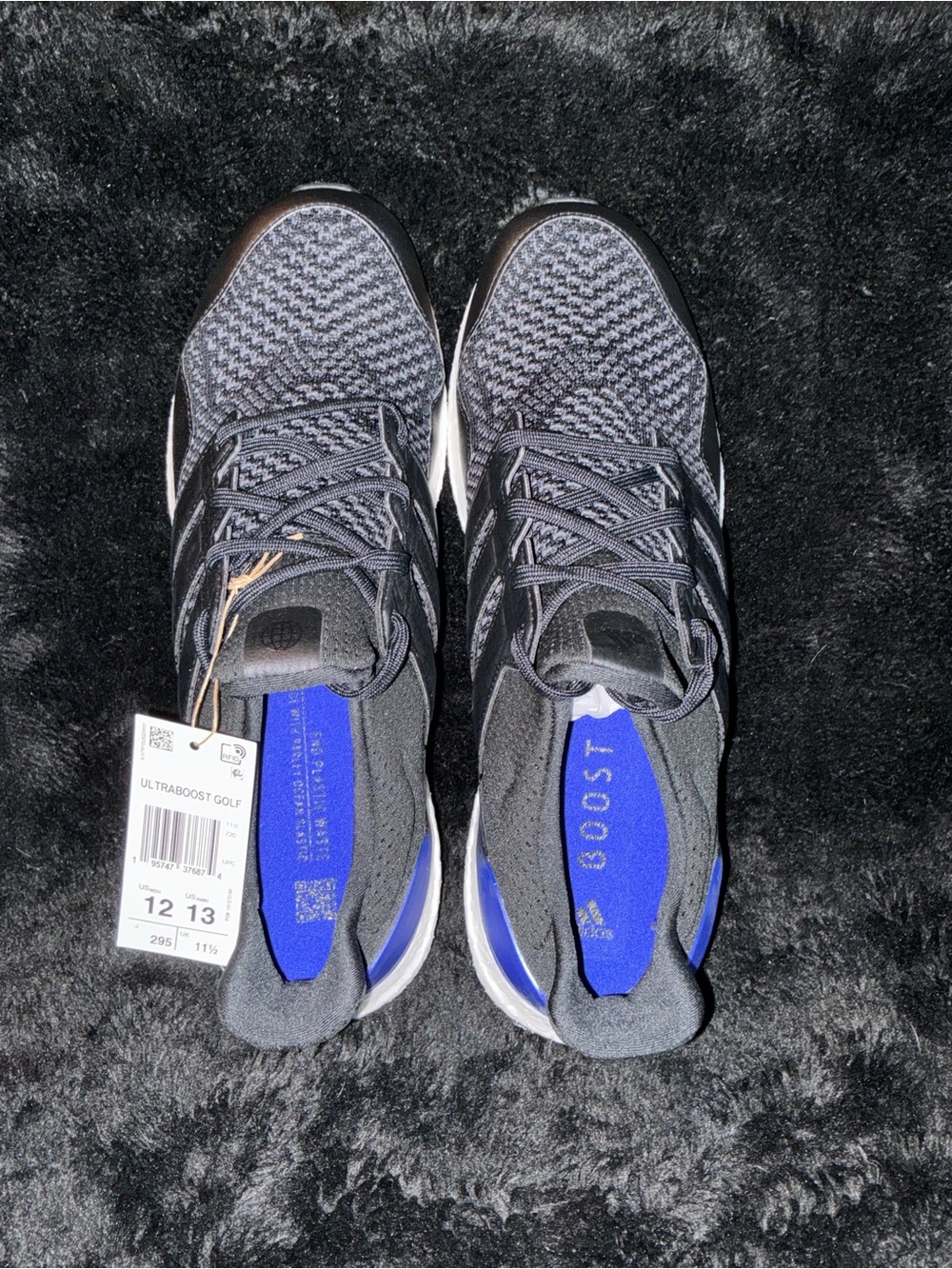 Adidas Ultra Boost Golf Men's Black/Blue Performance Sneakers
